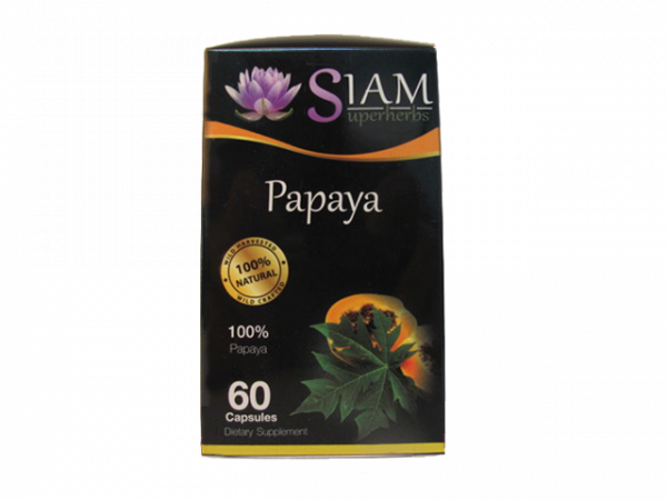 Papaya leaf powder, 60 capsules