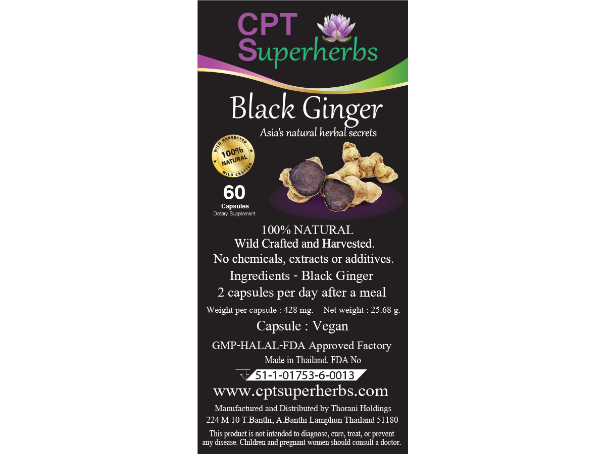 Black Ginger Organic 60 Capsules - CPT Super Herbs